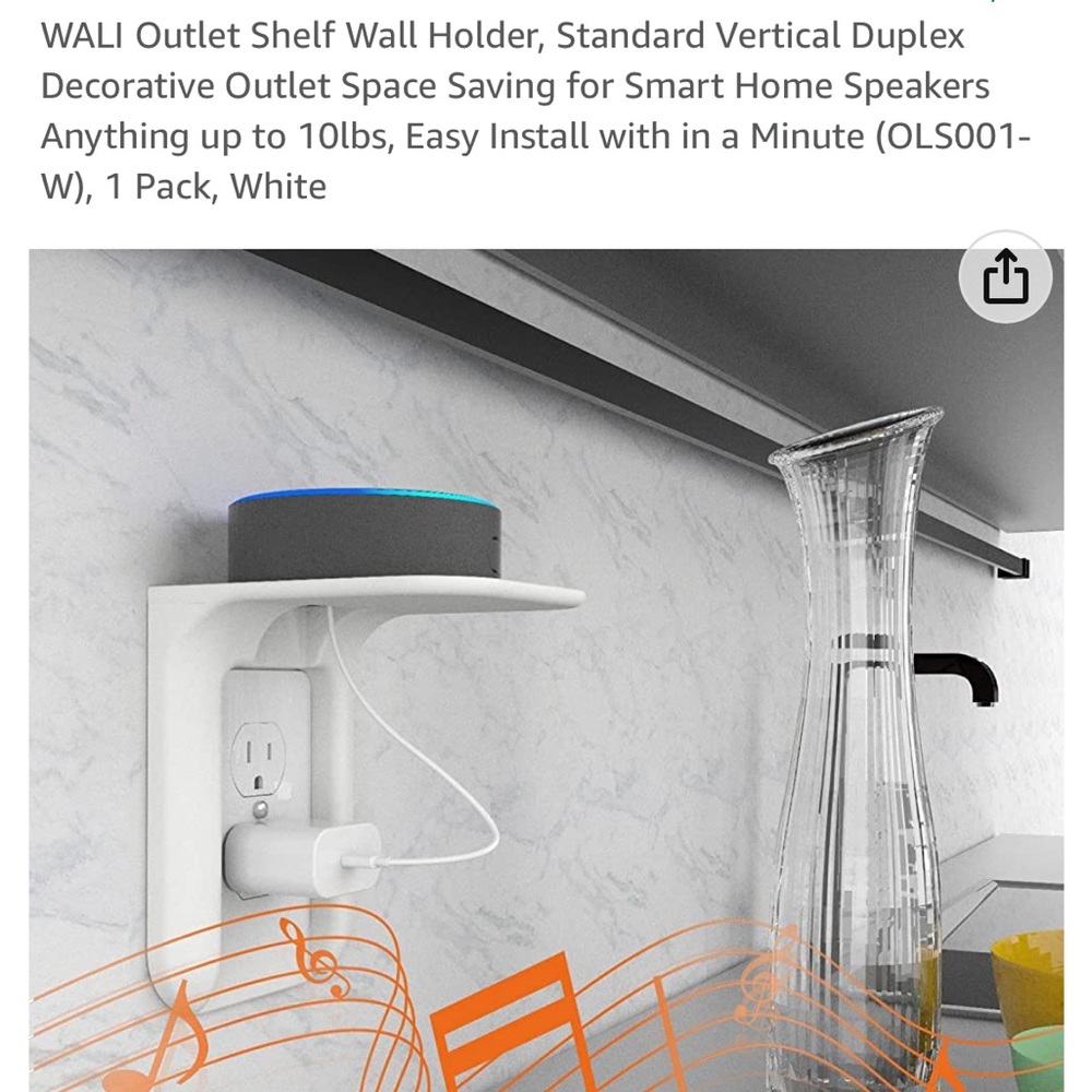 Wall outlet shelf